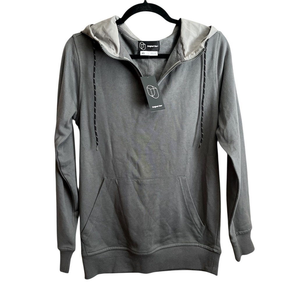 Charcoal Half Zip Hoodie